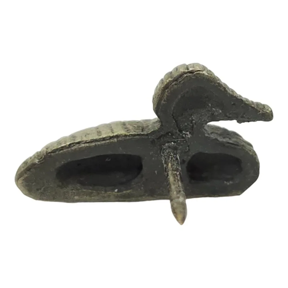 Sitting Duck Bird Tie Tack Pin Vintage Mens Jewelry Mallard Metal Pewter Style